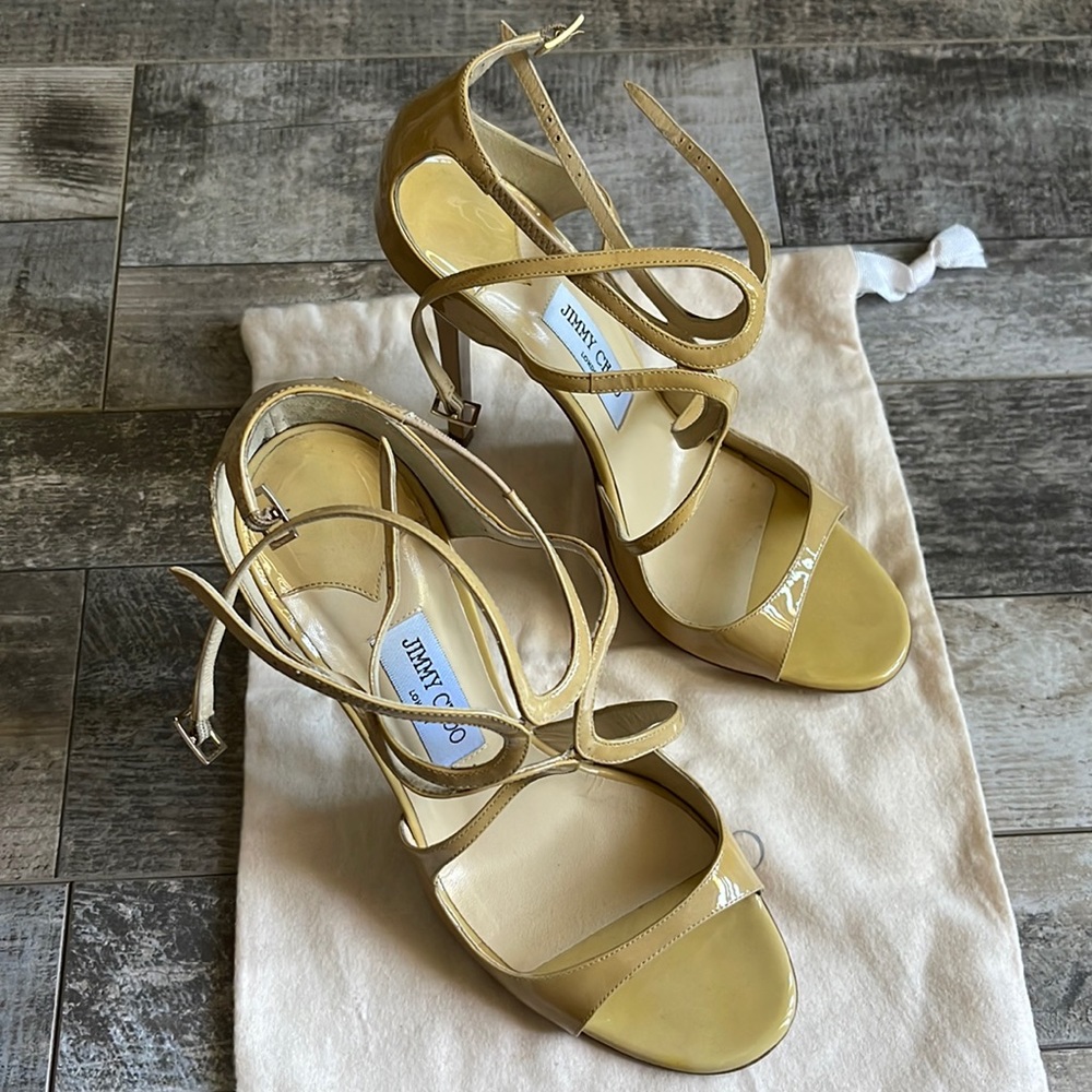 Jimmy Choo Lang Sandala Patent Leather size 41